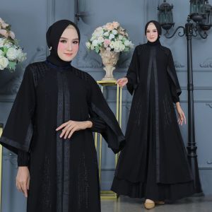 [Abaya Islami] BAJU MUSLIMAH MEWAH MODEL TANGAN BELAH || ABAYA SAUDI PREMIUM MUTIARA SWAROSKY
