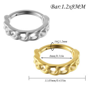 1/2PCS 18k Golden Plated Cross Heart Cone Skull CZ Septun Nose LIp Ring 16G Surgical Steel Helix Daith Tragus Conch Earring stud