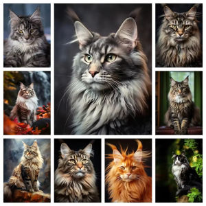 Beautiful Maine Coon Cat Face Paper Jigsaw Puzzle 500 1000 1200 2000pcs For Adults Home Decor Gift Brain Teaser Family Game