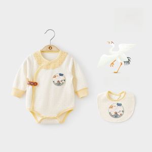 Micro Lion Baby Clothes Spring Autumn Long Sleeve Wrap Bottom Newborn Baby Clothes Chinese New Year Celebration Outfit Boys Girls