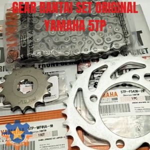 GEAR RANTAI SET YAMAHA 5TP MOTOR JUPITER Z BURHAN VEGA ALFA F1ZR SIGMA CRYPTON KUALITAS ORISINIL YGP