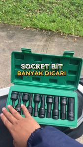 ISKU Impact Bits Socket Mata Sok Set 10pcs Bahan Cr-Mo Driver Socket 1/2 Metric Torx Hex Socket