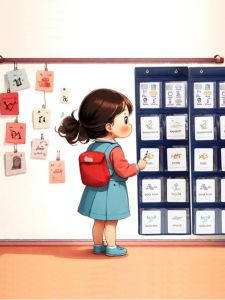 Transparent Wall Hanging Learning Bag Childrens Early Education Alphabet Recognition Storage Bag for Kindergarten And Home