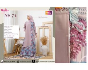GAMIS NIBRAS NS 74 074 DRESS BAJU MUSLIM MOTIF TERBARU BUSUI FRIENDLY