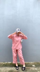 COZIE ONE set setelan wanita TERBARU ( top + pants ) one set KATUN Linen premium CESIA one set produk TERLAKU TERLARIS