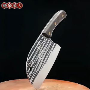 Premium quality🍊Stainless steel hammer pattern forged fish head knife vegetable cutter slicer knife pisau dapur pisau tulang/daging