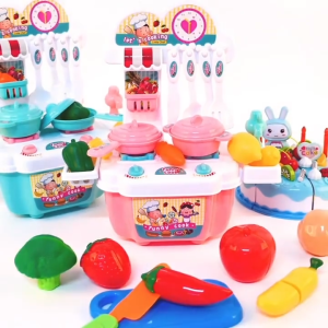 ToyVille บาร์บีคิวจำลองสำหรับเด็ก แกล้งเกม ของเล่นเด็กในครัว เครื่องครัวสำหรับทำอาหาร สวมบทบาทบาร์บีคิว