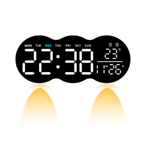 LIWAN | Multifunction Digital LED Wall Clock with Temperature and Remote Control