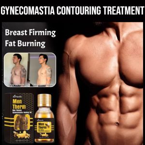 Gynecomastia Contouring Treatment Bee Venom Male Breast Care Oil Men Breast Firming Massage Heating Oil Shrink Chest Remove Excess Fat Pectoral