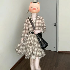 Ge·an·fei | Elegant Charminig Petite-friendly Check Dress
