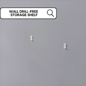 Ready Stock Traceless Wall Mounted Storage Tray Rack Shelf Wifi Router Remote Control Diffuser Book TV Box Vase Ipad Tablet DVD Player Hanging Holder Cheap Simple Durable Space Saving Multifunctional Use Heat Dissipation Home Living Bedroom Balcony Office