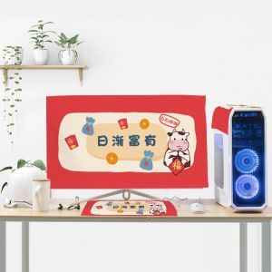 Computer Cover Three-Piece Host Keyboard Monitor Cover Cloth Laptop All-in-One Desktop Dust Cover