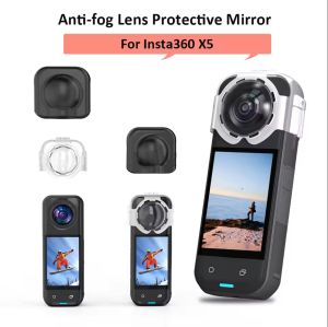PC Anti-fog Snap-on Protective Guard Cap Cover For Insta360 X5 Removable Anti-fall Protector Cover Lens Cap Guards Camera Accessories