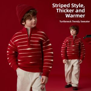 ASK JUNIOR | New Year Celebration Kids Sweater Half Button Opening