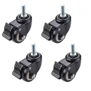 4 Bánh Xe Đẩy Đồ Nội Thất Chịu Lực Cao 120Kg Tải Trọng 1.5/2 Inch Vít Xoay Bánh Xe Có Cao Su Bảo Vệ Cho Xe Đẩy Xoay 360 Độ