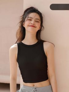 เสื้อชั้นในสายเดี่ยวแบบมีแผ่นเสริมหน้าอก ทรงเข้ารูป สำหรับผู้หญิง ใส่ได้ทั้งกลางแจ้งและภายใน ทรงหลวม สไตล์อเมริกัน ทรงเข้ารูป เสื้อชั้นในสตรี