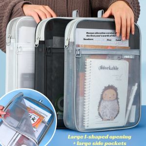 Transparent Tote Bag for Student Paper Organizer