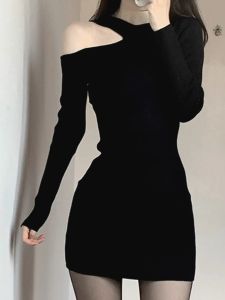 HUOLISI | Knit Fitted Short Dress Autumn Wear