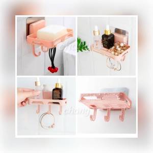 พร้อมส่ง ที่ใส่สบู่ติดผนัง พร้อมขอแขวน(แถมที่ติด) ที่ใส่เอนกประประสงค์ CH0630 โปรดอ่านรายละเอียดก่อนสั่งซื้อค่ะ