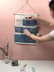 Wall Hanging Storage Bag Wall-Mounted Door Bedside