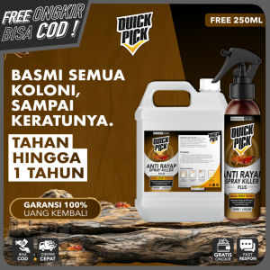 QUICKPICK ANTI RAYAP SPRAY UNTUK KAYU [BONUS 250ML] 1L 100ML Obat Semprotan Racun Pembasmi Penghilang Rayap Tanah Basah Bahan Pengawet Kayu Cairan Anti Termite untuk Kusen Jendela Tembok not Wiselie Seroxil Racoon Arap TERMURAH PALING AMPUH