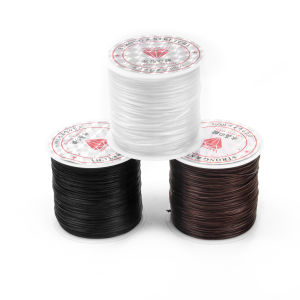 3 Colors Nylon Elastic Thread for Wigs Clear/Black/Brown Stretch String for Jewelry Making & Hair Braiding