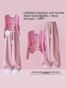 NUMEN BUTTON | Oversized Loose Stylish Spring Two-piece Set Women Slimming and Age-defying