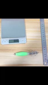WEIHE 10cm 14g ABS Luminescent Simulation Squid Hard Bait Hook Attracting False Bait Double Hook Fishing Gear
