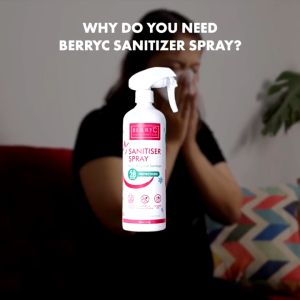 BERRYC Sanitizer Spray Bottle 28 Days Protection HFMD Non Alcohol 宝宝小孩消毒液 消毒水 消毒喷雾 (300ml)