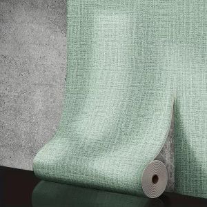 Giấy Dán Tường Giả Vải Lanh Tự Dính Tháo Rời Được Phong Cách Hiện Đại Chống Nước Và Chống Dầu Chất Liệu Vinyl Dùng Trang Trí Nội Thất