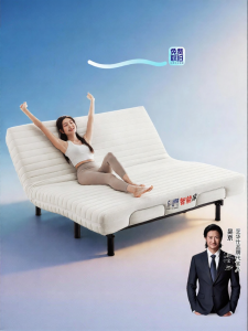 Electric Multifunctional Zero Gravity Automated Elevation Minimalist Double Bed