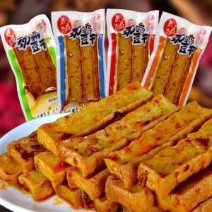 Hunan specialty dried tofu independent small package spicy snacks spicy strips plain meat dried tofu