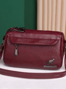 กระเป๋าสะพายข้างหนังแท้ทรงสี่เหลี่ยมเล็ก กระเป๋าสะพายข้างหนังนิ่มแบบสะพายไหล่เดียวสำหรับผู้หญิง กระเป๋าสะพายข้างทรงสี่เหลี่ยมเล็กแบบอเนกประสงค์สำหรับคุณแม่ กระเป๋าสะพายข้างแบบสะพายข้างแบบอเนกประสงค์สำหรับผู้หญิง