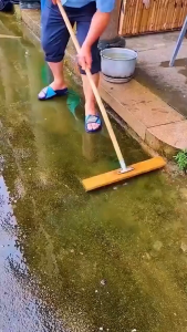 20/30cm Long Handle Floor Scrub Brush Wire Floor Brush Pool Washing Outdoor Garage Patio Garden Moss Floor Stain Remover#TB06