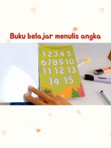 Buku Belajar Anak PAUD | WIPE AND CLEAN | Buku Belajar Menulis Angka Murah BusyBook