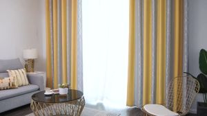 2023 Big Langsir Nordic Modern Linen Cotton Stitching Curtains 90% Blackout Curtain for Bedroom Livingroom Ready Stock