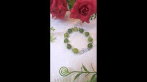 [Quà Tặng Công Giáo] Vòng Tay Mân Côi Đá Mã Não Xanh Mix Bạc | Vật Thánh Công Giáo