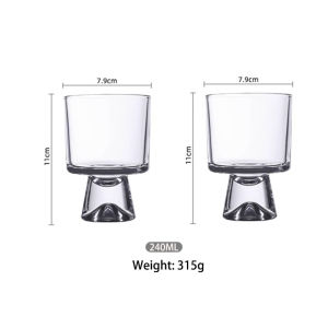 8.1oz Mini Glass Cup Long Stem Perfect for Red Wine Ice Cream Cold Drinks Coffee Fruit Desserts Yogurt Pudding Juice