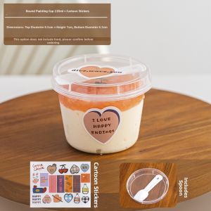 Yogurt Dessert Cup With Lid Plastic