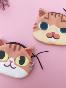 Cute Cartoon Furry Coin and Earphone Storage Wallet for Kids