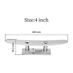 AndyMarine 4/5/6 inch 316 Stainless Steel Base Cleat Mirror Polished Boat Accessory Base Cleat Marine Rope Base