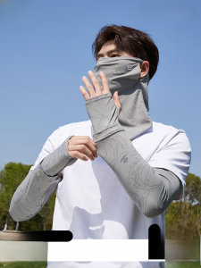 Miiow | Mens Full-Face Catman Ice Silk Sunscreen Mask Summer Neck Protection Outdoor Cycling Neck Guard Sunshade Breathable Mask