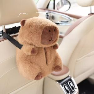 Cute Plush Car Tissue Box Panda Design Armrest Organizer Womens Style Doll Toy Gift Bear Female Car Accessories Storage