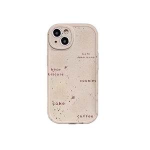 Coffeecake 3D Phone Case Full Cover for iPhone Apple 17promax 16 12pro Lanyard Womens Style 13/14plus Anti-fall 7 Toy 8 Simple 15pro Cartoon 6s Soft Shell