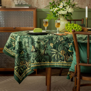 FANJUTAIDU | Light Luxury American Vintage Style Rectangular Tablecloth