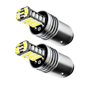 2PCS Super Bright 1156 BA15S 1157 BAY15D 4014 45SMD LED ย้อนกลับหยุดเบรคด้านหลังหลอดไฟ 6000K สีขาว Canbus ไม่มีข้อผิดพลาดสําหรับรถยนต์