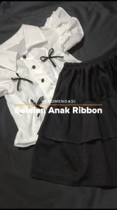 ALISA - Setelan Daily Anak Perempuan Intan Ribbon / Fashion Oneset Baju Rok Korean Style Terbaru