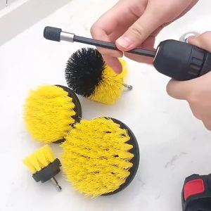 Bộ 4 bàn chải cho máy khoan ô tô Bộ dụng cụ đính kèm Bộ làm sạch đa năng Bộ phụ kiện làm sạch
