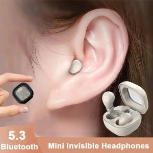 ♥ SFREE Shipping ♥ SK19 Mini 5.3 wireless bluetooth headset small earbuds sleep work sports invisible headphones HD HIFI bass sound quality earphones Noise Cancelling
