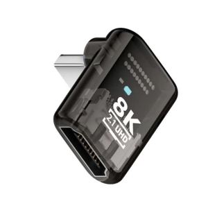 8K HDMI 2.1 Male to Female 90 Degree UP Angled Extension Adapter Male To Female for HDTV Projector PS4 PS5 Laptop PC